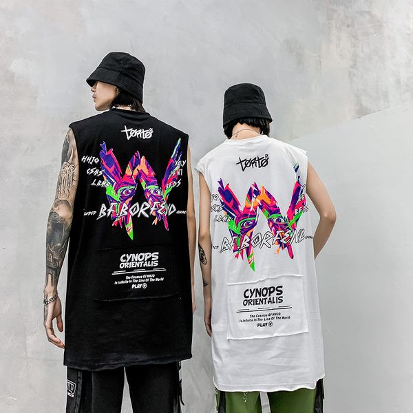 european and printing american male vest street cool loose hip-hop fashion sleeveless t-shirt cotton couple 1mu6, White;black
european and printing american male vest street cool loose hip-hop fashion sleeveless t-shirt cotton couple 1mu6, White;black