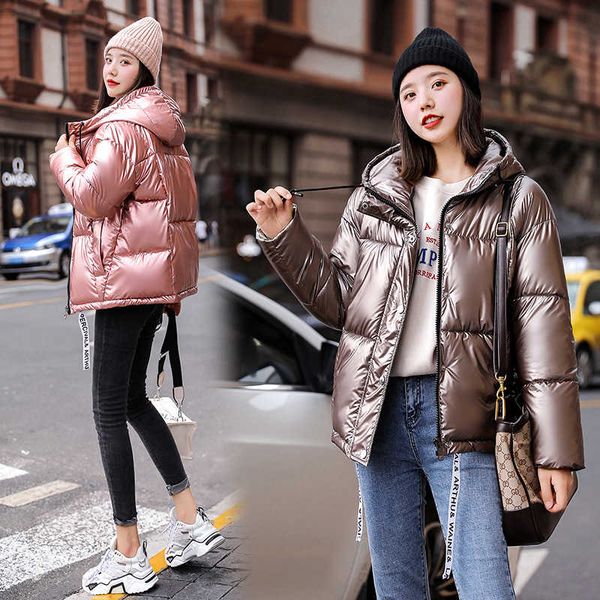 2019 fashion glossy down cotton parka women's waterproof jacket large size loose winter warm thick shiny sier coats, Black
2019 fashion glossy down cotton parka women's waterproof jacket large size loose winter warm thick shiny sier coats, Black