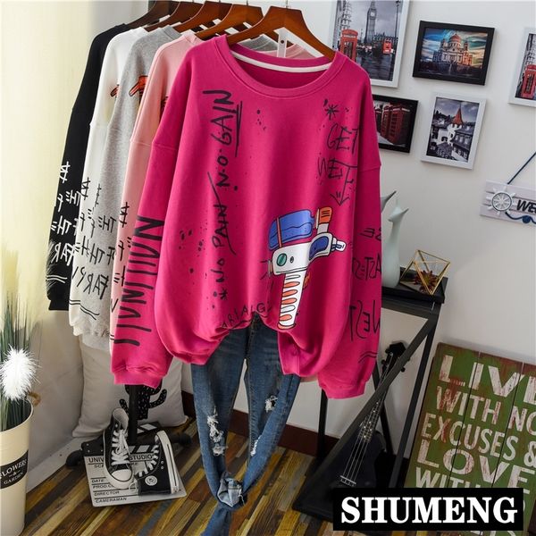 terry cotton sweatshirt streetwear women's hoodie autumnnew cartoon printed bf student pullover shirt oversized coat t200904, Black
terry cotton sweatshirt streetwear women's hoodie autumnnew cartoon printed bf student pullover shirt oversized coat t200904, Black
