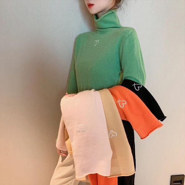 h.sa 2021 winter turtleneck sweater women cashmere jumper pullover heart embroidery jumper elasticity pull hiver femmepull femme, White;black
h.sa 2021 winter turtleneck sweater women cashmere jumper pullover heart embroidery jumper elasticity pull hiver femmepull femme, White;black