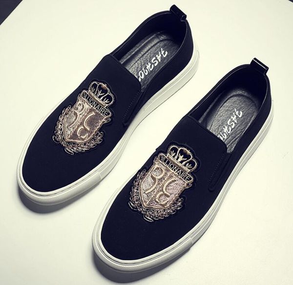 european station handmade loafers men embroidered black breathable one foot lazy people korean trend youth summer board c6
european station handmade loafers men embroidered black breathable one foot lazy people korean trend youth summer board c6