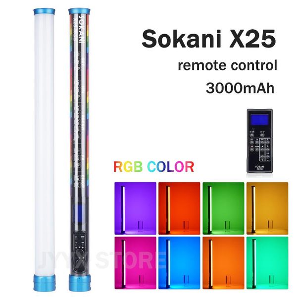 sokani x25 portable handheld pgraphy lighting stick fill light remote control built-in 3000mah battery rgb light tube
sokani x25 portable handheld pgraphy lighting stick fill light remote control built-in 3000mah battery rgb light tube