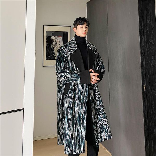men's wool & blends male loose windbreaker jacket outerwear men streetwear vintage pattern double breasted woolen long trench coat over, Black
men's wool & blends male loose windbreaker jacket outerwear men streetwear vintage pattern double breasted woolen long trench coat over, Black