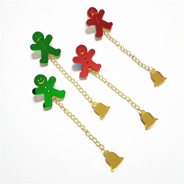 new style long pendant fringed earrings for christmas for women's gingerbread man jewelry red and green mirror acrylic fashion accessor, Silver
new style long pendant fringed earrings for christmas for women's gingerbread man jewelry red and green mirror acrylic fashion accessor, Silver