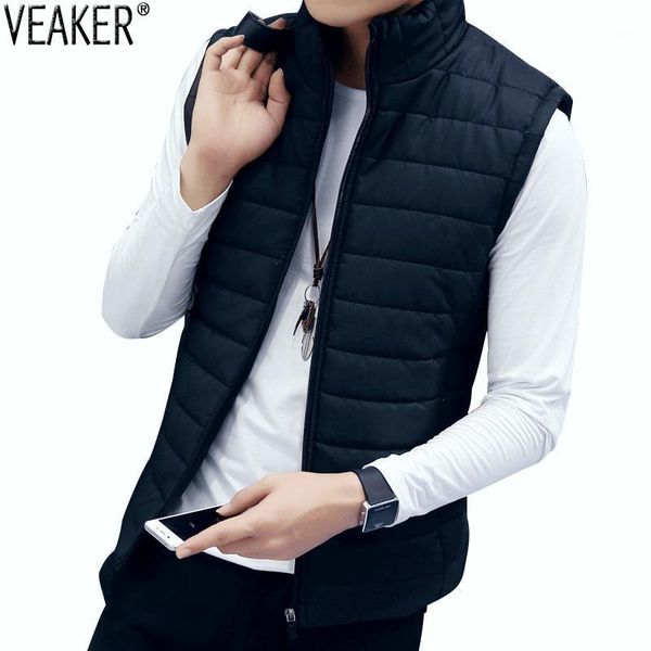 2018 autumn men's down vest jacket coat solid color sleeveless waistcoat male thin vest slim fit zipper coats m-3xl1, Black;white 
2018 autumn men's down vest jacket coat solid color sleeveless waistcoat male thin vest slim fit zipper coats m-3xl1, Black;white