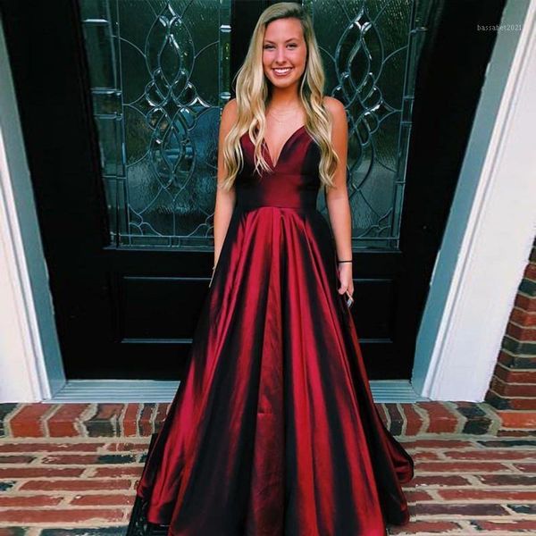 party dresses burgundy long prom dress with pockets gorgeous straps v-neck taffeta evening red dark green formal dresses1, White;black
party dresses burgundy long prom dress with pockets gorgeous straps v-neck taffeta evening red dark green formal dresses1, White;black