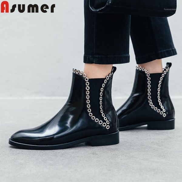 boots asumer 2021 genuine leather women round toe slip on low heels shoes black casual ankle for size 34-401
boots asumer 2021 genuine leather women round toe slip on low heels shoes black casual ankle for size 34-401