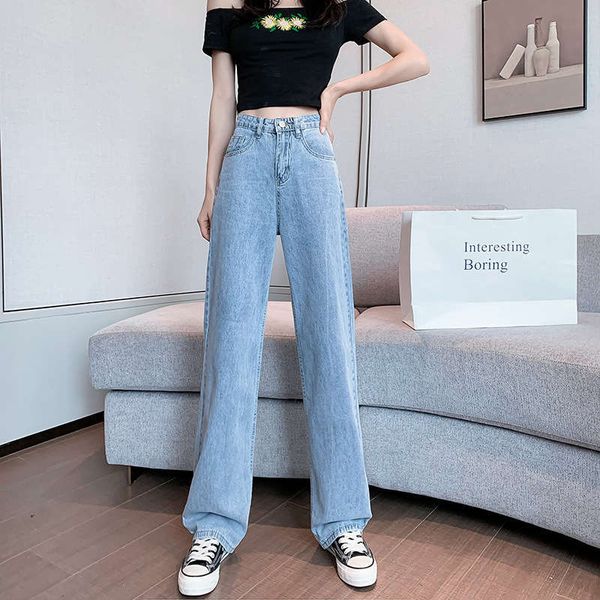 new style of jeans women's thin summer high waist hole draping feeling light blue wide leg mops with extended version
new style of jeans women's thin summer high waist hole draping feeling light blue wide leg mops with extended version