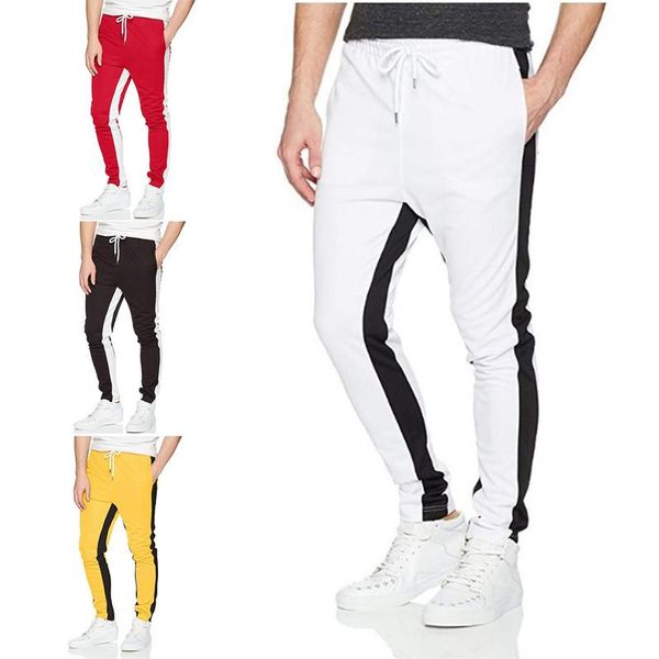 men's pants 2021 two-tone stitching fashion hip-hop sweatpants trousers streetwear sports casual jogging sportswear, Black
men's pants 2021 two-tone stitching fashion hip-hop sweatpants trousers streetwear sports casual jogging sportswear, Black