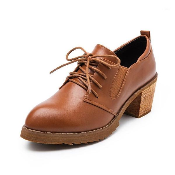 women pu leather pointed toe chunky heels pumps shoes casual lace up vintage spring high shoes comfortable streetwear pumps1, Black
women pu leather pointed toe chunky heels pumps shoes casual lace up vintage spring high shoes comfortable streetwear pumps1, Black