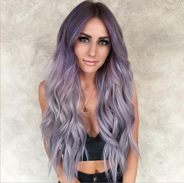 foreign female curly hair fashion in europe and america cross-border violet and grey gradient of curly hair synthetic, Black
foreign female curly hair fashion in europe and america cross-border violet and grey gradient of curly hair synthetic, Black