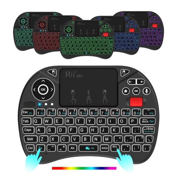 rii x8 plus 2.4g mini wireless keyboard with touchpad voice remote control backlit rechargable battery for android tv box pc
rii x8 plus 2.4g mini wireless keyboard with touchpad voice remote control backlit rechargable battery for android tv box pc