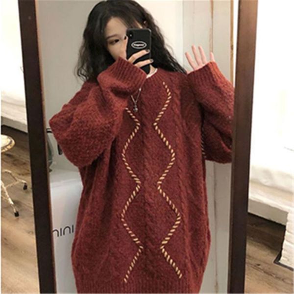 women's sweaters autumn winter base sweater women loose solid red long sleeve round collar female warm cropped knitted ladies y652, White;black
women's sweaters autumn winter base sweater women loose solid red long sleeve round collar female warm cropped knitted ladies y652, White;black