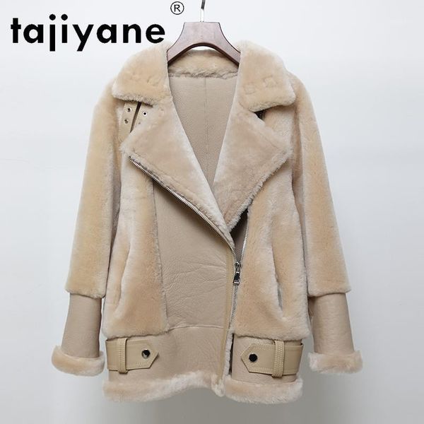 tajiyane women winter coat wool 2020 women's natural sheep fur jackets woman genuine sheepskin coats biker mujer parkas tn14281, Black
tajiyane women winter coat wool 2020 women's natural sheep fur jackets woman genuine sheepskin coats biker mujer parkas tn14281, Black