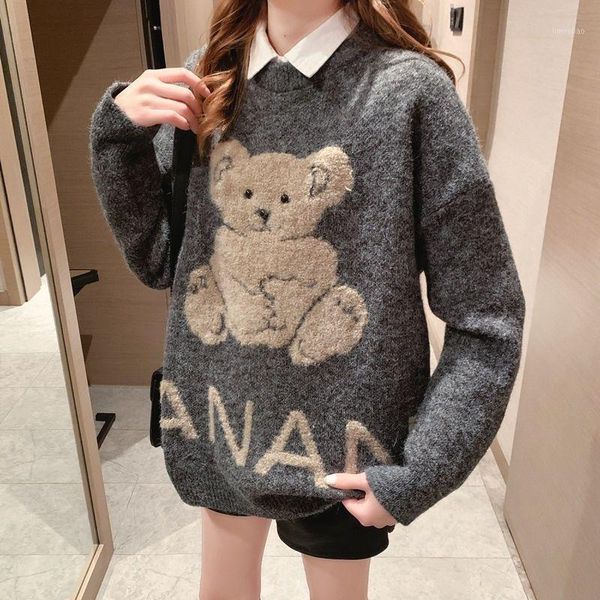 christmas jumper bear sweater women japanese fashion women 2020 new autumn and winter loose oversized knit sweater korean 1, White;black
christmas jumper bear sweater women japanese fashion women 2020 new autumn and winter loose oversized knit sweater korean 1, White;black