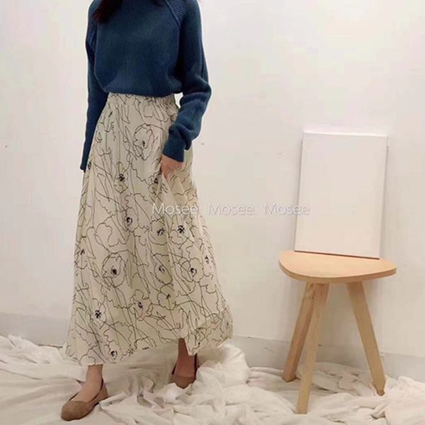 surmiitro long print chiffon skirt women 2020 spring summer fashion korean elegant high waist pleated sun maxi skirt female q1209, Black
surmiitro long print chiffon skirt women 2020 spring summer fashion korean elegant high waist pleated sun maxi skirt female q1209, Black