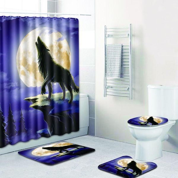 shower curtains onglyp 4pcs curtain set luxury 3d wolf bathroom with hooks non slip bath mat toilet cover rugs home decor
shower curtains onglyp 4pcs curtain set luxury 3d wolf bathroom with hooks non slip bath mat toilet cover rugs home decor