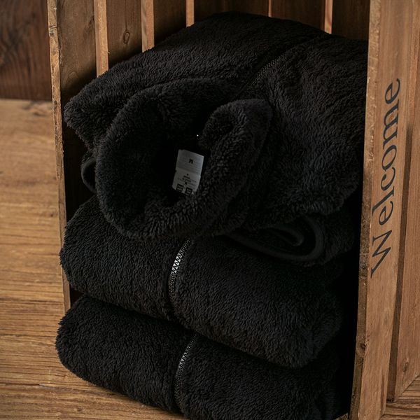men's coat autumn winter commute thick black long fleece stand collar zipper baseball jacket, Black;brown
men's coat autumn winter commute thick black long fleece stand collar zipper baseball jacket, Black;brown