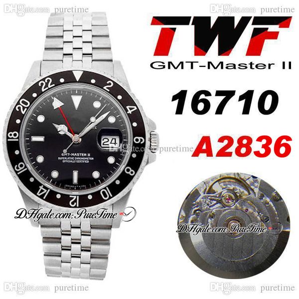 2021 twf 16710 gmt eta a2836 automatic black ceramics bezel mens watch black dial edition stainless steel bracelet new puretime c3, Slivery;brown
2021 twf 16710 gmt eta a2836 automatic black ceramics bezel mens watch black dial edition stainless steel bracelet new puretime c3, Slivery;brown