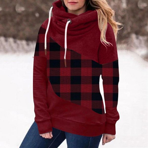 women designer clothes long sleeves plaid hooded sweatershirt pullover hoodie fashion patchwork casual sports sweater 4 colors e111604, Black
women designer clothes long sleeves plaid hooded sweatershirt pullover hoodie fashion patchwork casual sports sweater 4 colors e111604, Black