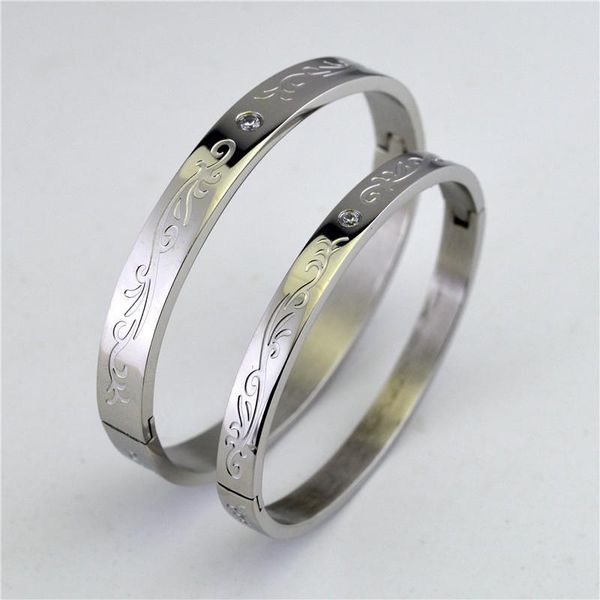 bangle classic flower pattern couple bracelets for women bijoux bohemian jewelry fashion stainless steel bangles with cubic zirconia, Black
bangle classic flower pattern couple bracelets for women bijoux bohemian jewelry fashion stainless steel bangles with cubic zirconia, Black