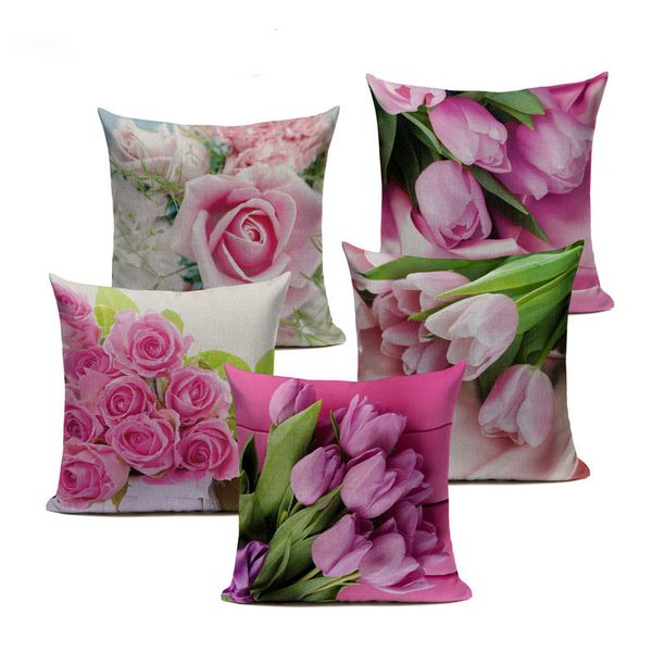 modern country style pink flower linen custom cushion cover decorative sofa car chair pillow case rose throw pillow
modern country style pink flower linen custom cushion cover decorative sofa car chair pillow case rose throw pillow
