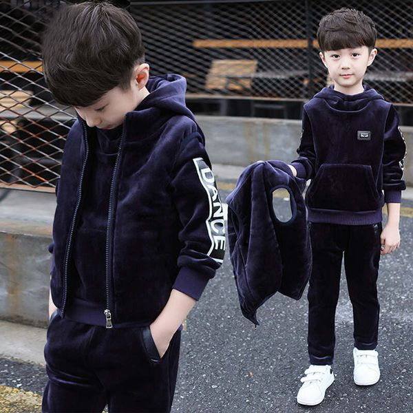 boys' wear autumn three piece 2020 medium and large children's double faced velvet winter handsome sweater suit korean, White
boys' wear autumn three piece 2020 medium and large children's double faced velvet winter handsome sweater suit korean, White