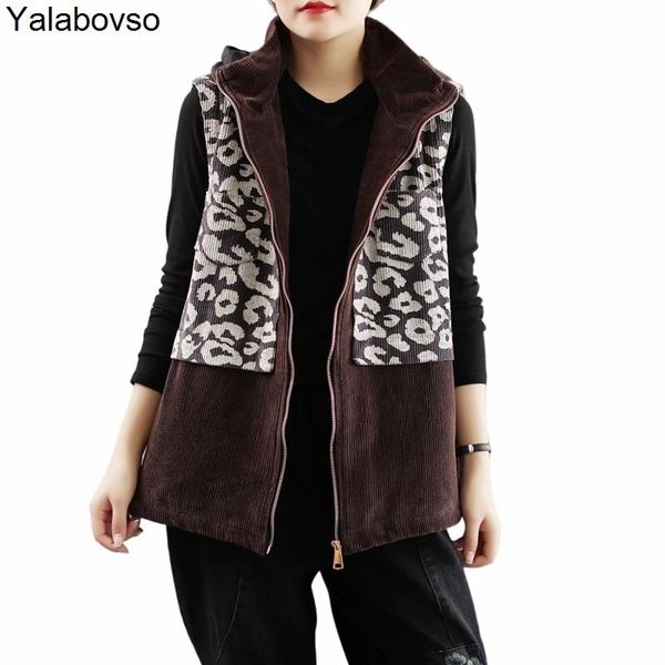 2021 winter flower printing color matching cotton corduroy waistcoat women's new thickened warm black brown amygreen vest female, Black;white
2021 winter flower printing color matching cotton corduroy waistcoat women's new thickened warm black brown amygreen vest female, Black;white