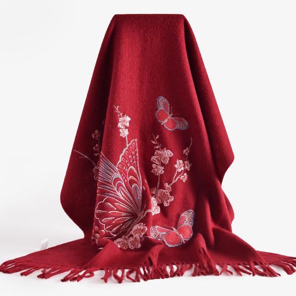 scarves women wool scarf winter warm butterfly embroidery shawls wraps for ladies bride wedding tassels solid, Blue;gray
scarves women wool scarf winter warm butterfly embroidery shawls wraps for ladies bride wedding tassels solid, Blue;gray