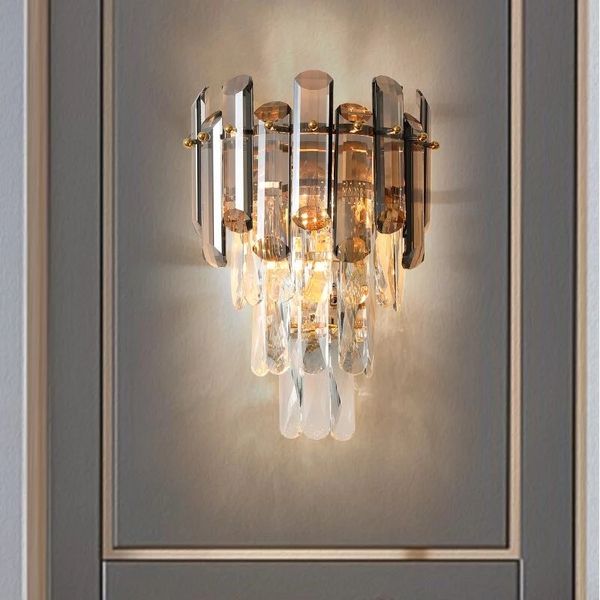 living room wall lamp luxury crystal lamp smoke gray bedroom bedside lamp modern simple aisle lighting
living room wall lamp luxury crystal lamp smoke gray bedroom bedside lamp modern simple aisle lighting
