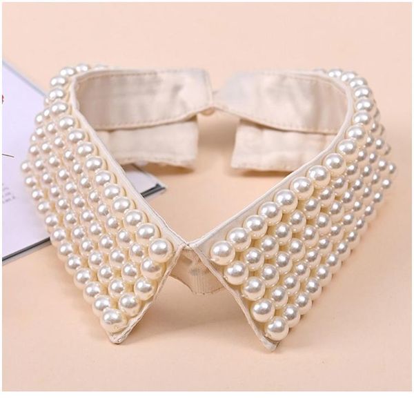 women handmade beading faux pearls layers bib lapel fake collar necklace choker women qyljge, Blue;red
women handmade beading faux pearls layers bib lapel fake collar necklace choker women qyljge, Blue;red