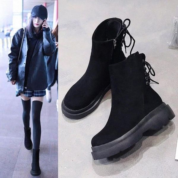 2020 woman shoes platform boots heels shoes winter ankle boots woman height increasing ladies warm 35-40 #pg0e, Black 
2020 woman shoes platform boots heels shoes winter ankle boots woman height increasing ladies warm 35-40 #pg0e, Black