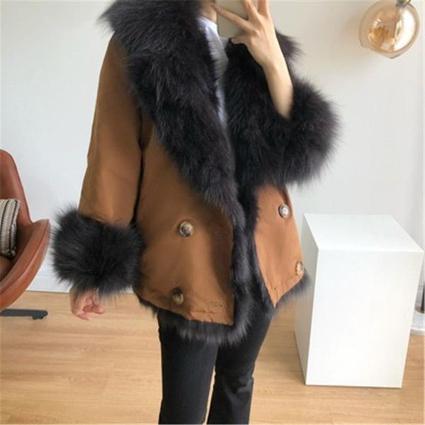 women's fur & faux 2021 jacket women fashion reversible warm outerwear imitate wool liner locomotive handsome ladies coat thicken chic, Black
women's fur & faux 2021 jacket women fashion reversible warm outerwear imitate wool liner locomotive handsome ladies coat thicken chic, Black