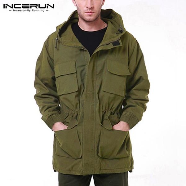 men's jackets fashion men 2021 hooded long sleeve streetwear solid multi pockets zipper casual coats outdoor outerwear 5xl incerun, Black;brown
men's jackets fashion men 2021 hooded long sleeve streetwear solid multi pockets zipper casual coats outdoor outerwear 5xl incerun, Black;brown