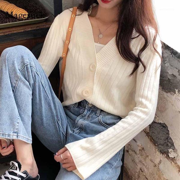 women's knits & tees long-sleeve button cardigan autumn women's sweaters 2021 korean-style jumper knitted sweater women solid v ne, White
women's knits & tees long-sleeve button cardigan autumn women's sweaters 2021 korean-style jumper knitted sweater women solid v ne, White