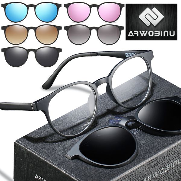 3wpolarized 5 in 1 magnet clip on sunglasses women retro round prescription sun for men vintage optical myopia glasses new
3wpolarized 5 in 1 magnet clip on sunglasses women retro round prescription sun for men vintage optical myopia glasses new