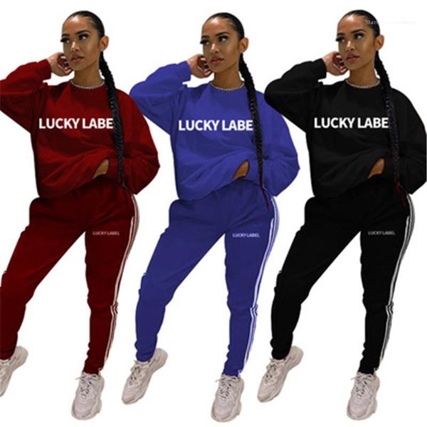 casual loose pants 2pcs suits lucky labe ladies sets fashion trend round neck long sleeve trousers tracksuits designer female, Gray
casual loose pants 2pcs suits lucky labe ladies sets fashion trend round neck long sleeve trousers tracksuits designer female, Gray