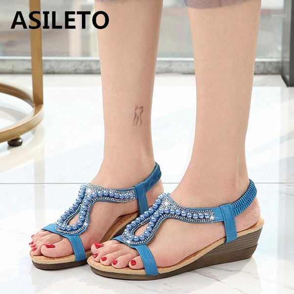 dress shoes asileto 2021 women sandals open toe 4.5cm wedge heels elastic band soft pearl crystal bling stylish big size 42 a36061, Black
dress shoes asileto 2021 women sandals open toe 4.5cm wedge heels elastic band soft pearl crystal bling stylish big size 42 a36061, Black