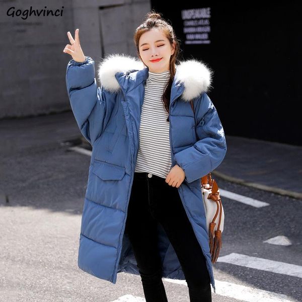 women's down & parkas medium-long style women long sleeve fur collar thicker womens solid ulzzang all-match loose oversize fashion outw, Black
women's down & parkas medium-long style women long sleeve fur collar thicker womens solid ulzzang all-match loose oversize fashion outw, Black