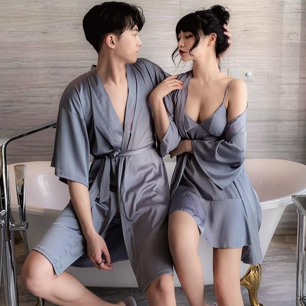 women's sleepwear couple gray pajama suit satin lyweds women pajamas with breast pads feminine sling nightdress nightgown, Black;red
women's sleepwear couple gray pajama suit satin lyweds women pajamas with breast pads feminine sling nightdress nightgown, Black;red