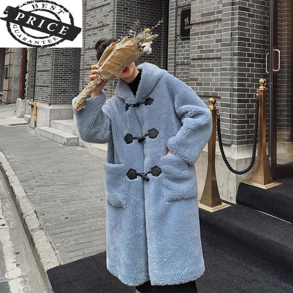 2021 sheep shearing jacket woman winter new fur lamb fur one in the long section woolen horn buckle coat female, Black
2021 sheep shearing jacket woman winter new fur lamb fur one in the long section woolen horn buckle coat female, Black