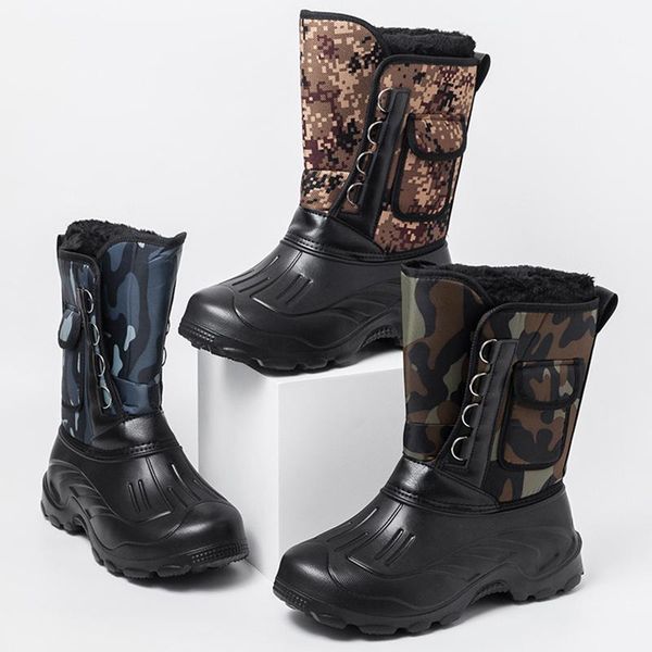 men boots new winter shoes outdoor waterproof eva removable plush side bags snow boots round toe camouflage nonslip winter1, Black
men boots new winter shoes outdoor waterproof eva removable plush side bags snow boots round toe camouflage nonslip winter1, Black