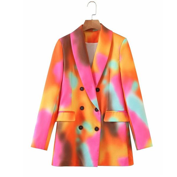 women's suits & blazers autumn fashion casual simple midi suit loose slim tie-dye double breasted jacket blazer women high street, White;black 
women's suits & blazers autumn fashion casual simple midi suit loose slim tie-dye double breasted jacket blazer women high street, White;black