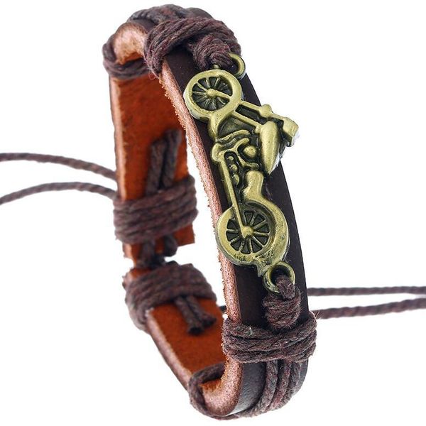 charm bracelets men punk vintage motorcycle leather alloy biker rope chain bangle wrap wristbands fashion retro jewelry gift, Golden;silver
charm bracelets men punk vintage motorcycle leather alloy biker rope chain bangle wrap wristbands fashion retro jewelry gift, Golden;silver