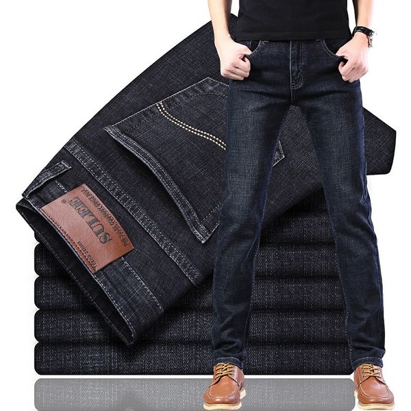 2020 sulee brand businessmen's jeans denim pants slim straight dark blue regular fit leisure long trousers famous q0105, Black;white
2020 sulee brand businessmen's jeans denim pants slim straight dark blue regular fit leisure long trousers famous q0105, Black;white