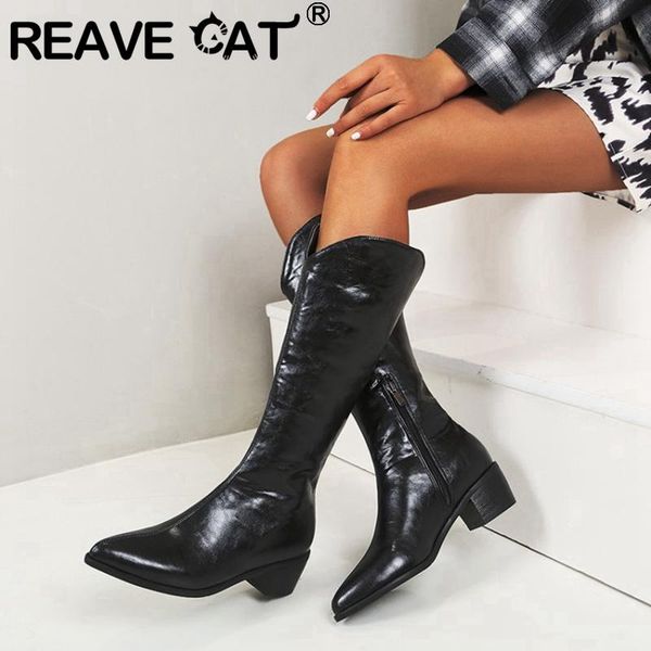 boots reave cat women mid-calf pointed toe square heels 5cm pleated short plush breathable zip retro british big size 48 a3273, Black
boots reave cat women mid-calf pointed toe square heels 5cm pleated short plush breathable zip retro british big size 48 a3273, Black