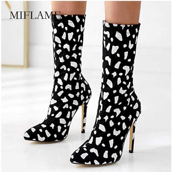boots 2021 femme fashion pointed toe cow spots print decoration mid calf antumu back zipper party stilettos shoes1, Black
boots 2021 femme fashion pointed toe cow spots print decoration mid calf antumu back zipper party stilettos shoes1, Black