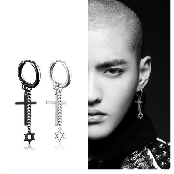 sexemara 1pc men women punk stainless steel cross star small circle chain tassel earring piercing hip-hop street pop ear jewelry, Golden
sexemara 1pc men women punk stainless steel cross star small circle chain tassel earring piercing hip-hop street pop ear jewelry, Golden