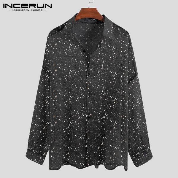 2020 men transparent shirts shiny fashion long sleeve chic loose see through button party nightclub shirt men incerun, White;black
2020 men transparent shirts shiny fashion long sleeve chic loose see through button party nightclub shirt men incerun, White;black