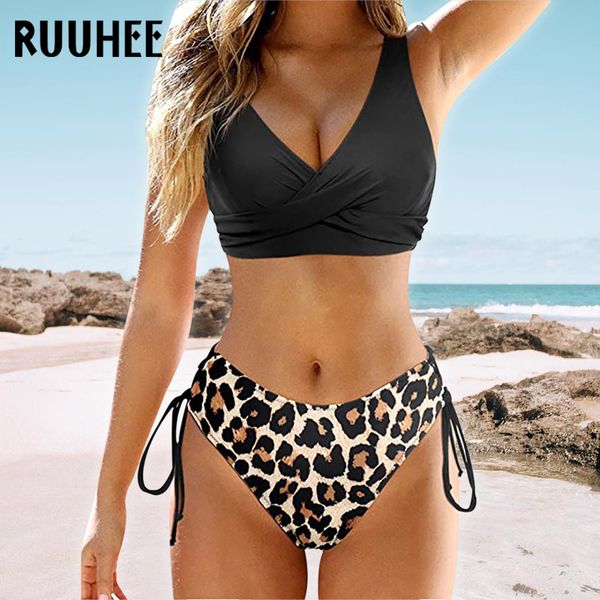 ruuhee lace up bikini 2020 swimsuit push up leopard swimwear women solid bikini set with pads beachwear bathing suit y1120, White;black
ruuhee lace up bikini 2020 swimsuit push up leopard swimwear women solid bikini set with pads beachwear bathing suit y1120, White;black